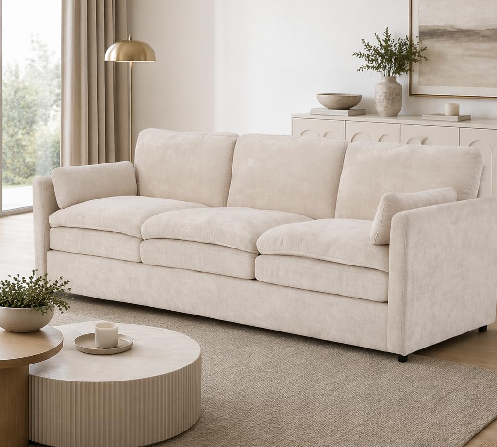 3 Seater Sofa Bed with Ottoman,191cm Modular Sofa