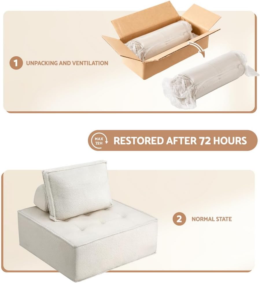 Artiss Floor Sofa Lounge Chair with Pillow 3 Seater
