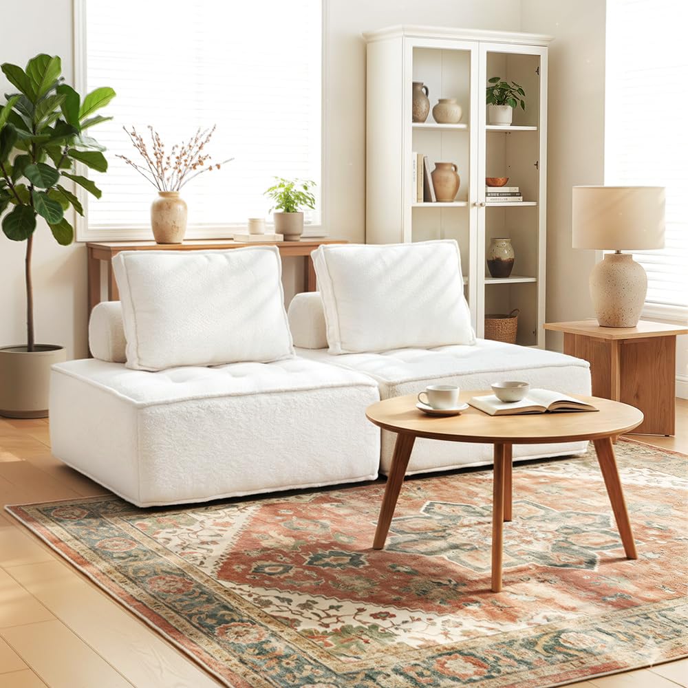 Artiss Floor Sofa Lounge Chair with Pillow 3 Seater