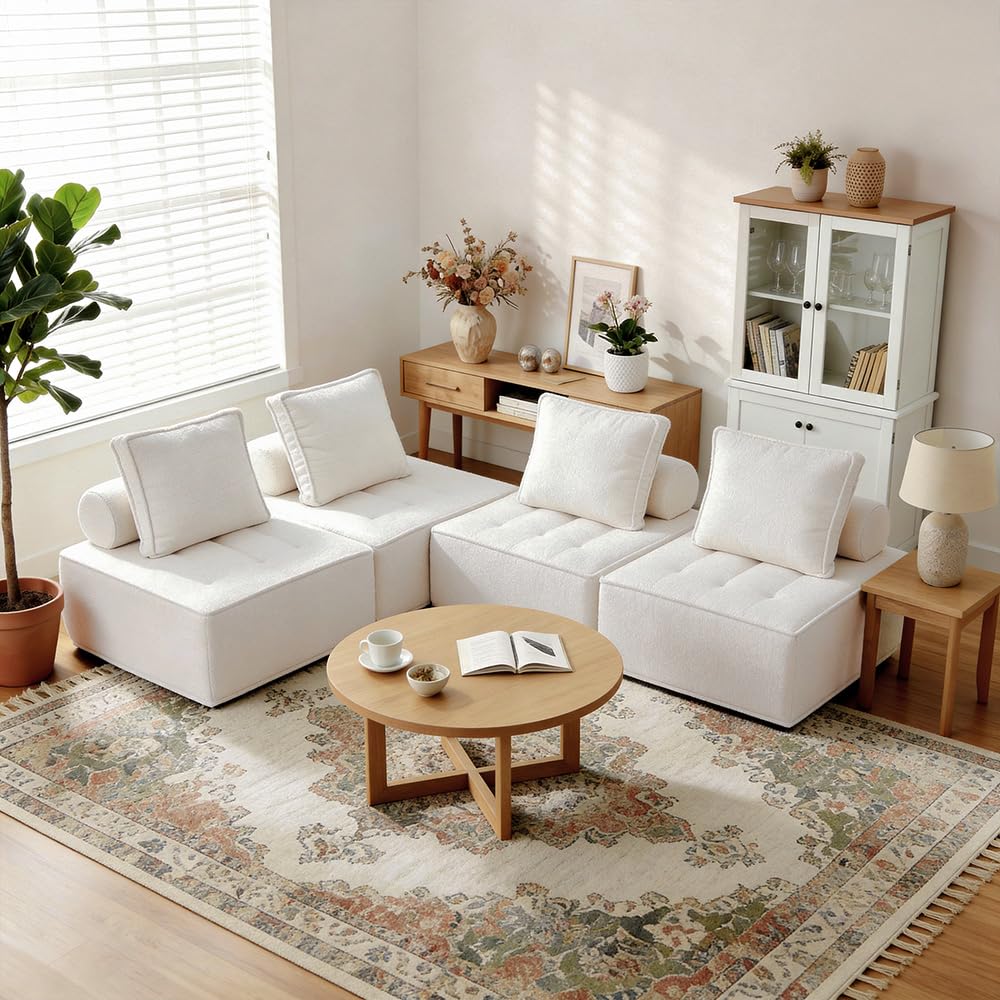 Artiss Floor Sofa Lounge Chair with Pillow 3 Seater
