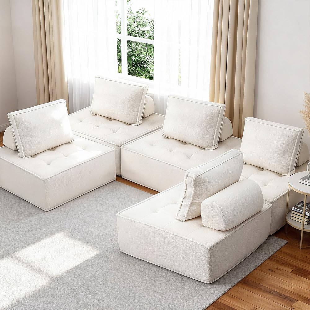 Artiss Floor Sofa Lounge Chair with Pillow 3 Seater