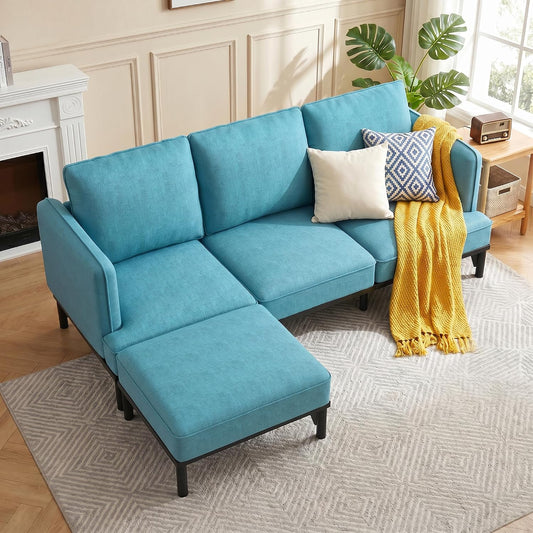 3 Seater Sofa Bed with Ottoman,191cm Modular Sofa